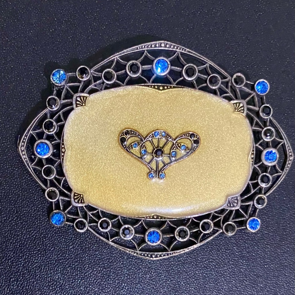 Elegant Gold and Blue Brooch Made by Pierre Bex Early 1900’s